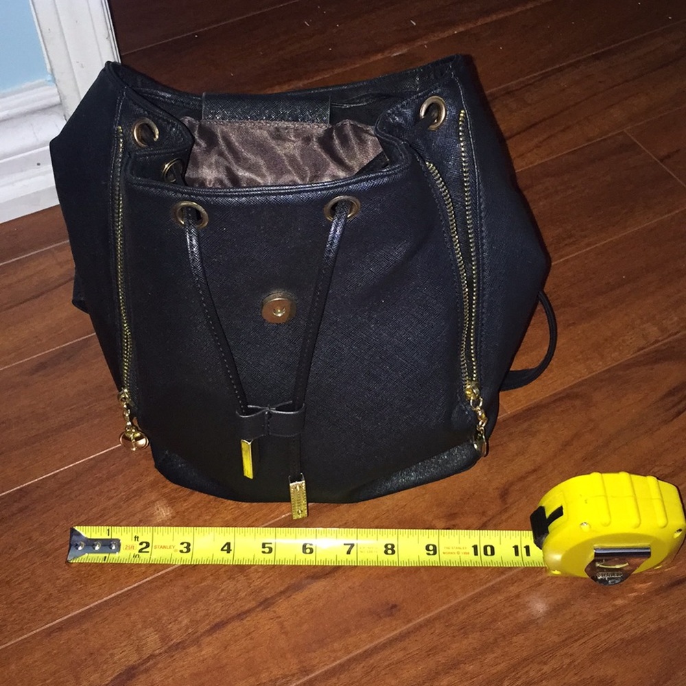 Black mini backpack